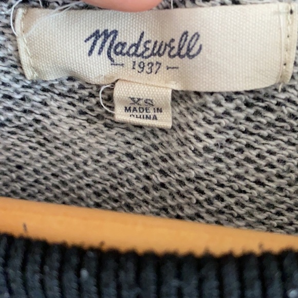 Madewell Marble Black/White Pullover Sweater Size xs - Picture 6 of 12